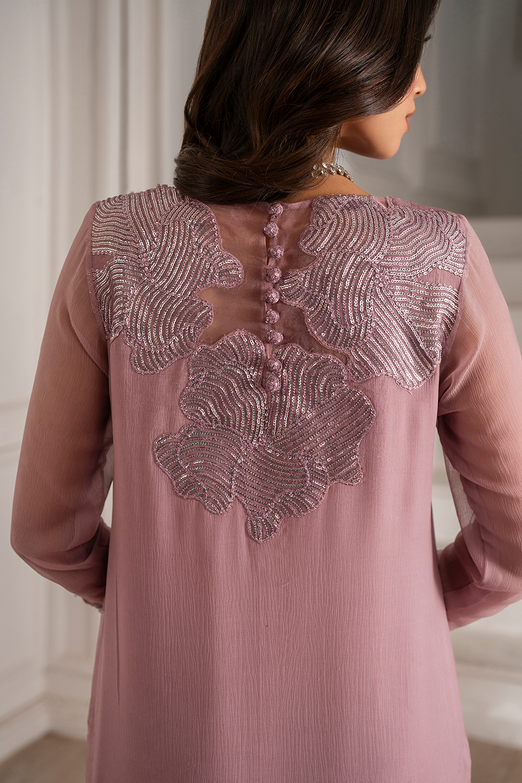 Iznik I Festive Formal I UE-418 Embroidered Chiffon - Ladies Clothes - Maria Faisal