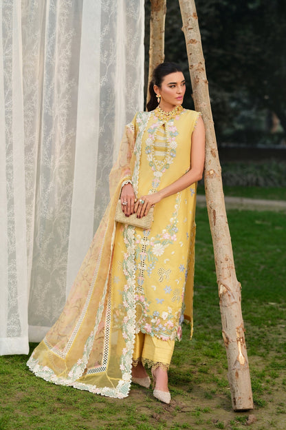 Maryam Hussain | Luxury Lawn 26 | Sunflower - Luxury Dress - available at Maria Faisal in UK and USA.