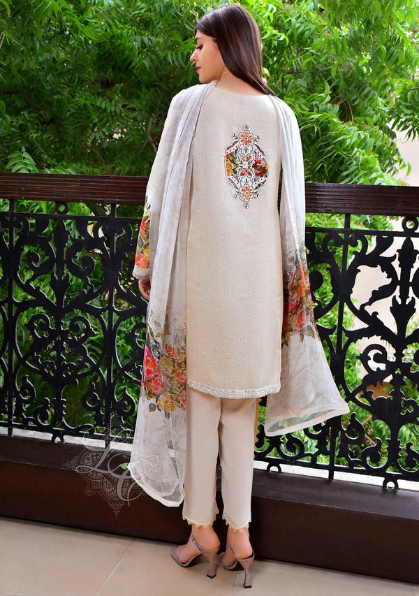 Layla Chatoor | Luxury Pret | Off White Gota Shirt - Luxury Dress - available at Maria Faisal in UK and USA.