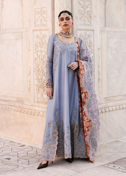 Hussain Rehar | Luxury Pret AW 25 | Periwina - Formal Dress - available at Maria Faisal in UK and USA.
