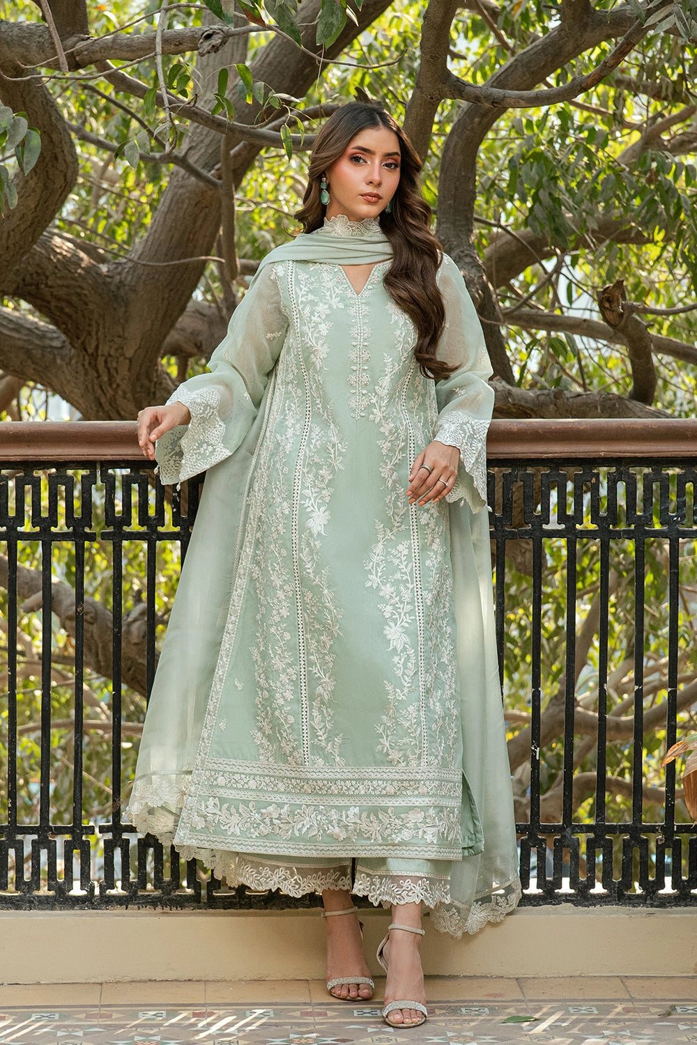 Azure | Vogue Formals | Pearl Drop - Formal Dress - available at Maria Faisal in UK and USA.