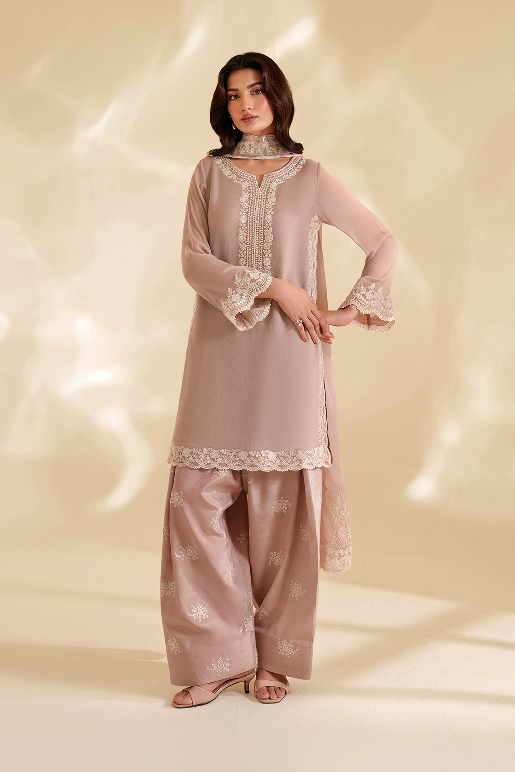 Iznik I Festive Formal I CC-79 Embroidered Chiffon - Ladies Clothes - Maria Faisal