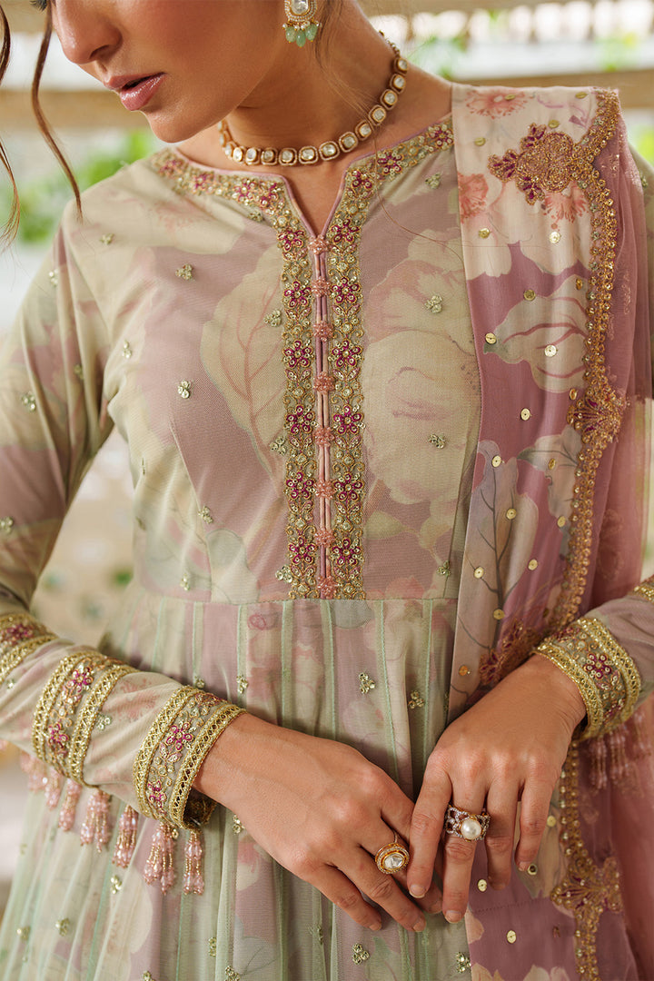 Iznik | Printed Formals | UE-542 - Formal Dress - available at Maria Faisal in UK and USA.