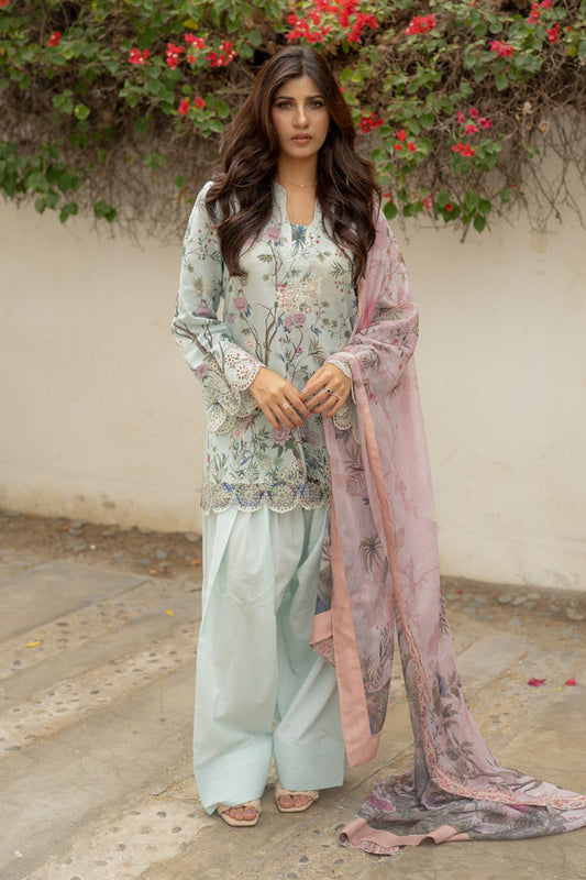 Shamaeel Ansari | Nazaakat Pret | Pastel Bloom - Formal Dress - available at Maria Faisal in UK and USA.