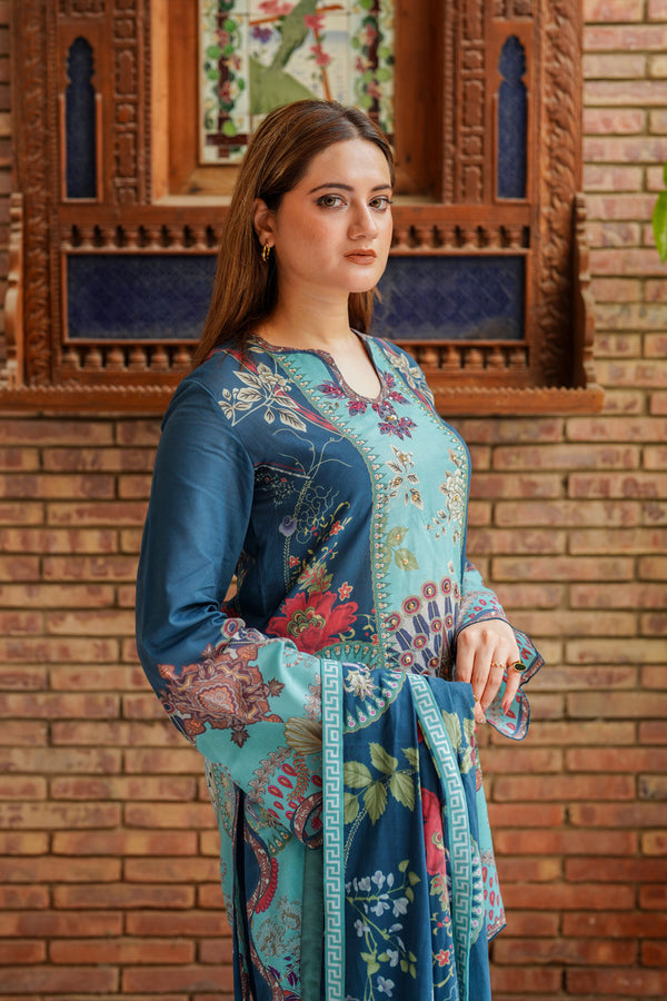 Shamaeel Ansari | Nazaakat Pret | Sky Enchant - Formal Dress - available at Maria Faisal in UK and USA.