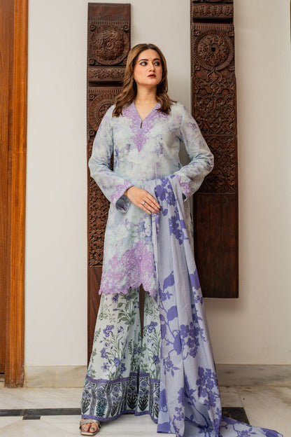 Shamaeel Ansari | Nazaakat Pret | Lilac Bloom - Formal Dress - available at Maria Faisal in UK and USA.