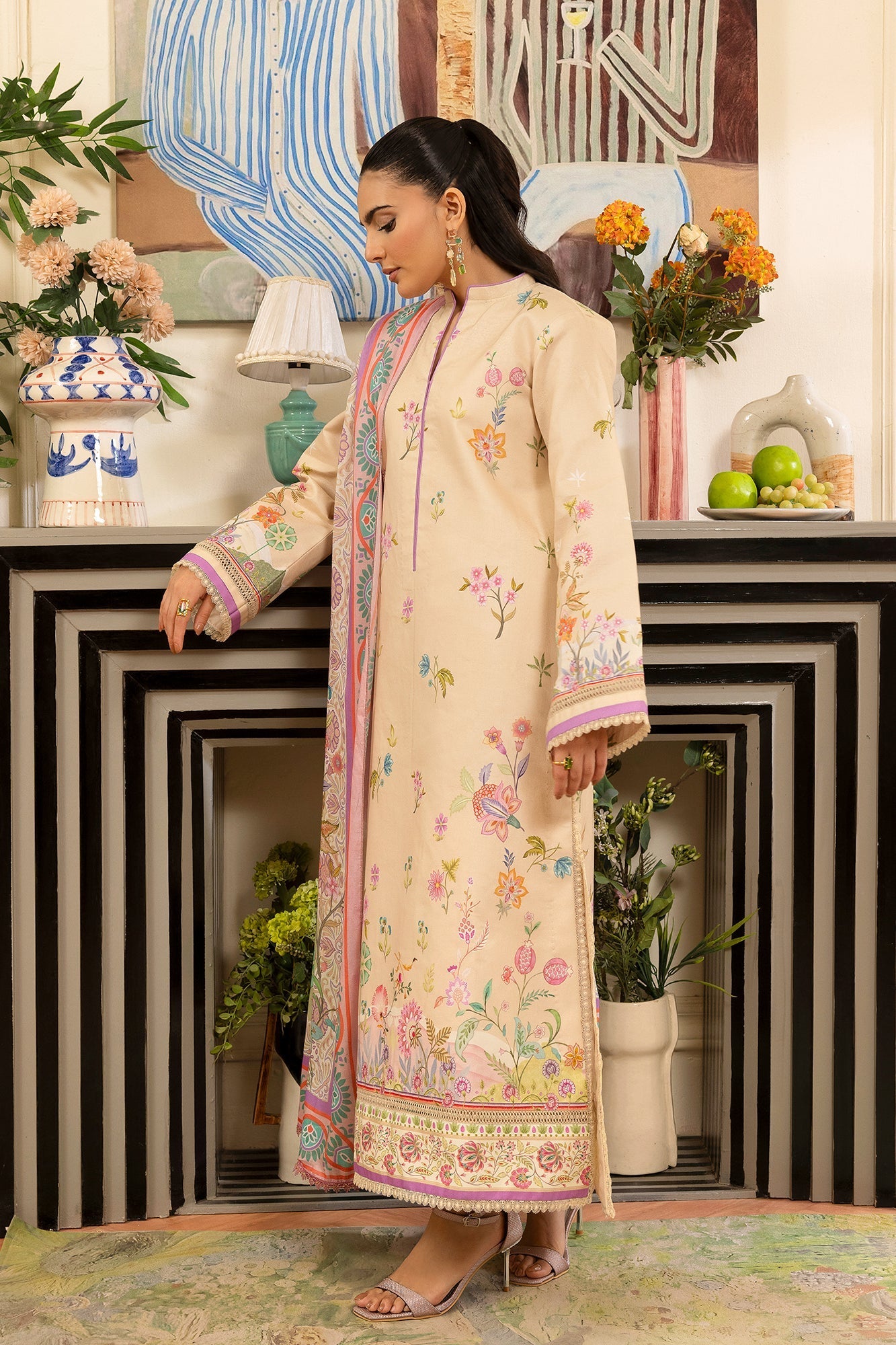 Rajbari | Nissa Exclusive Summer Prints | 03 - Casual Dress - available at Maria Faisal in UK and USA.