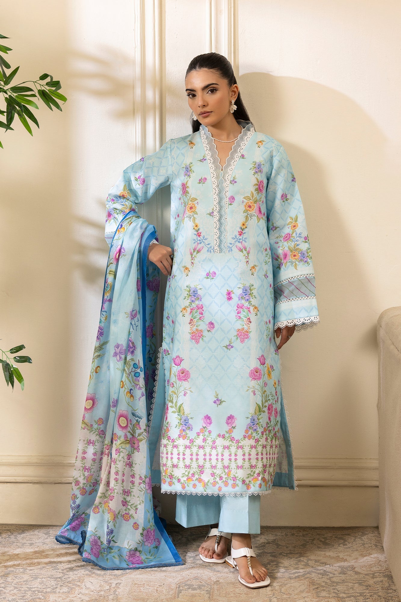 Rajbari | Nissa Exclusive Summer Prints | 08 - Casual Dress - available at Maria Faisal in UK and USA.