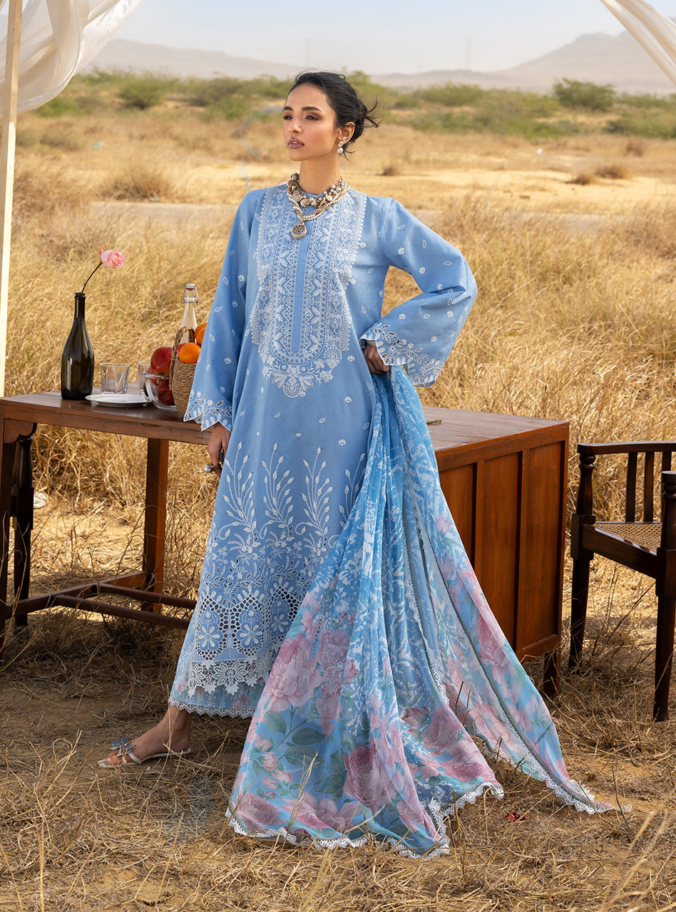 Zainab Chottani | Spring Summer Lawn 26 | Azule 05 - Luxury Dress - available at Maria Faisal in UK and USA.