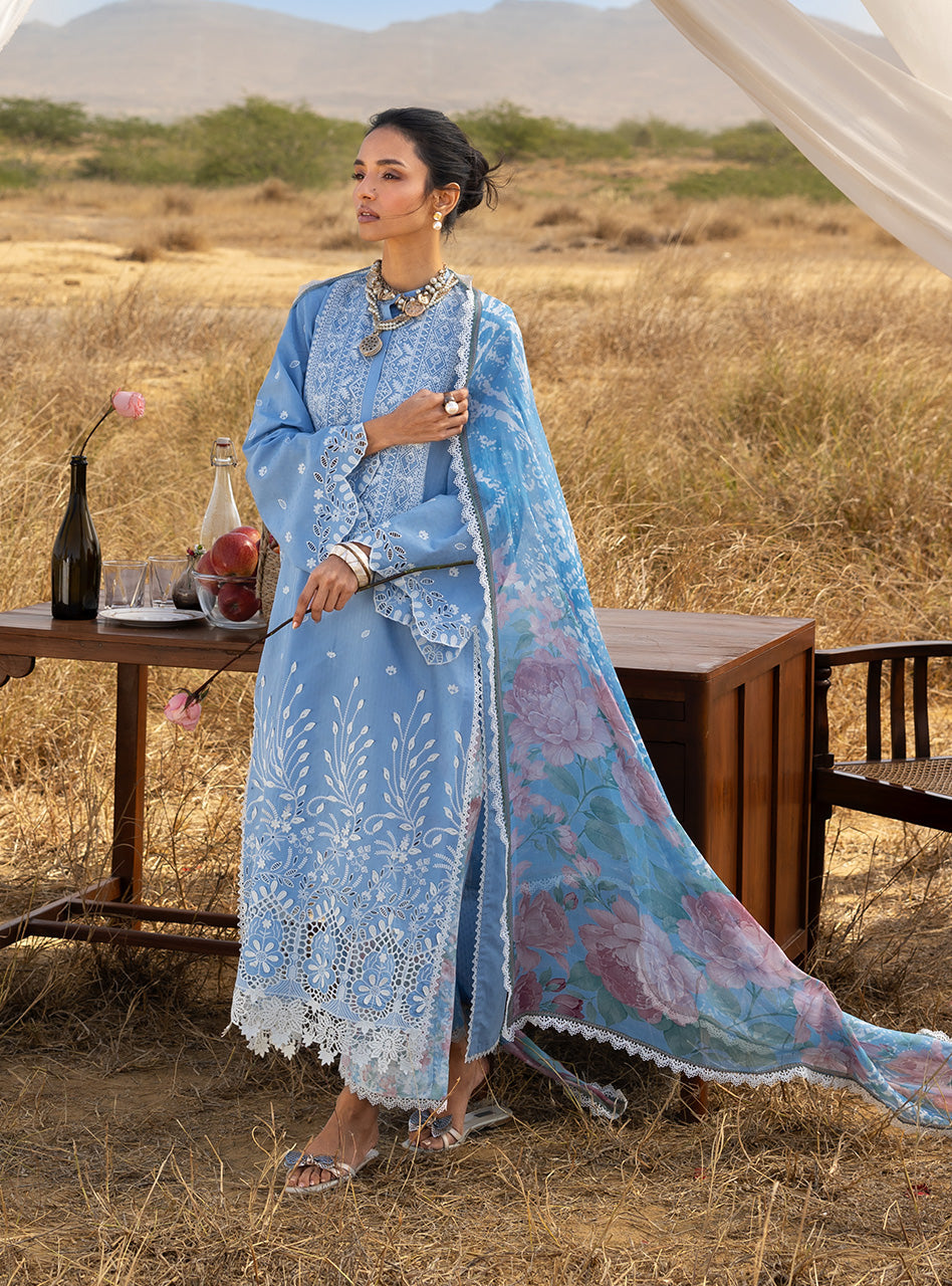 Zainab Chottani | Spring Summer Lawn 26 | Azule 05 - Luxury Dress - available at Maria Faisal in UK and USA.