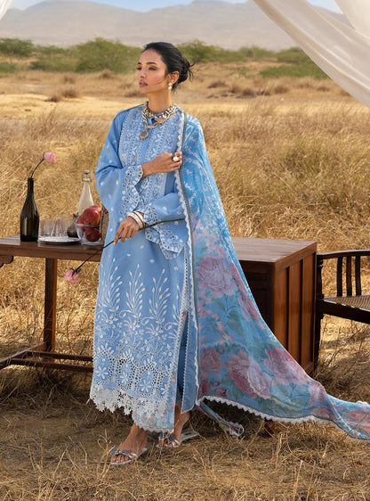 Zainab Chottani | Spring Summer Lawn 26 | Azule 05 - Luxury Dress - available at Maria Faisal in UK and USA.