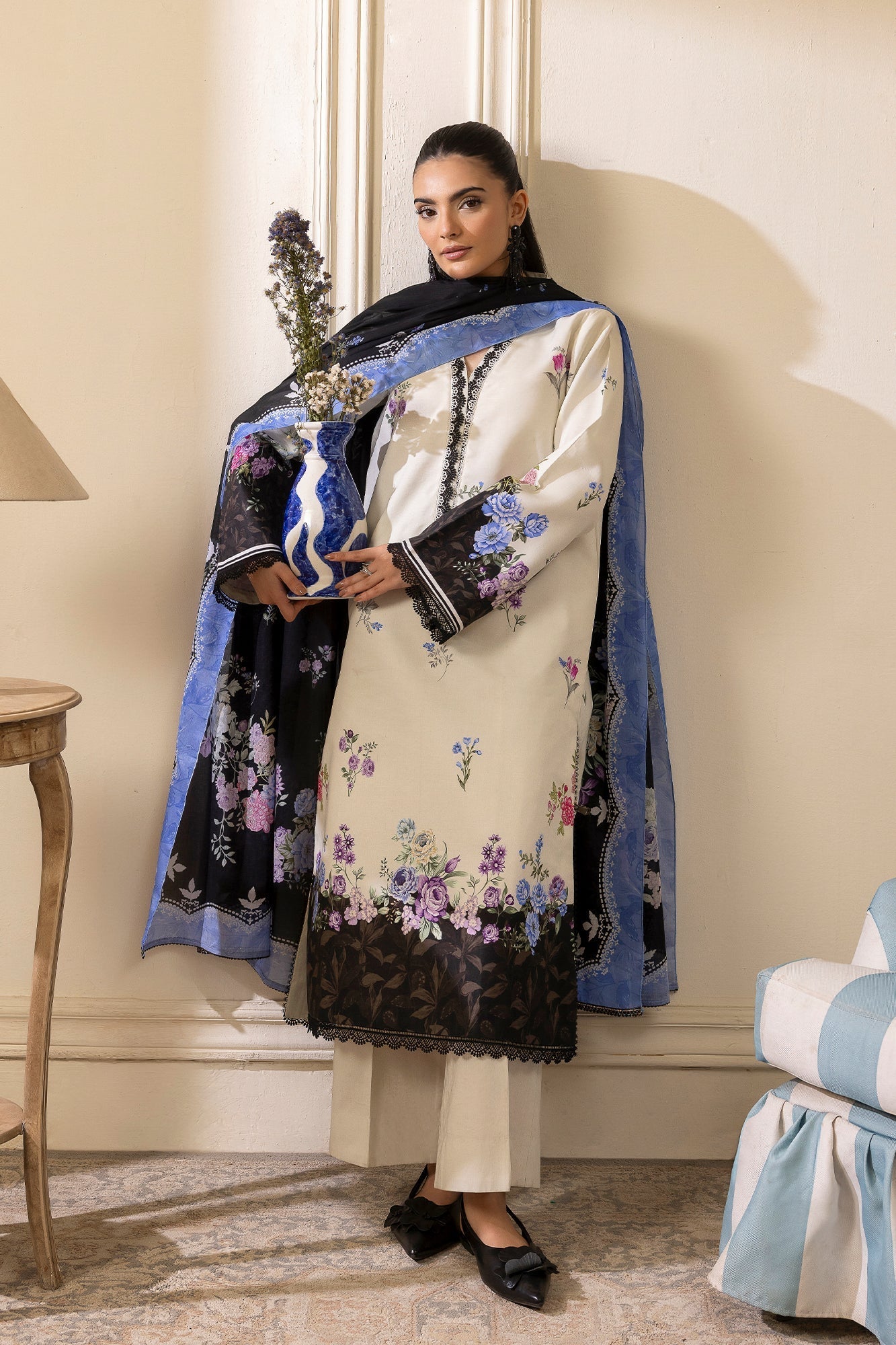 Rajbari | Nissa Exclusive Summer Prints | 06 - Casual Dress - available at Maria Faisal in UK and USA.