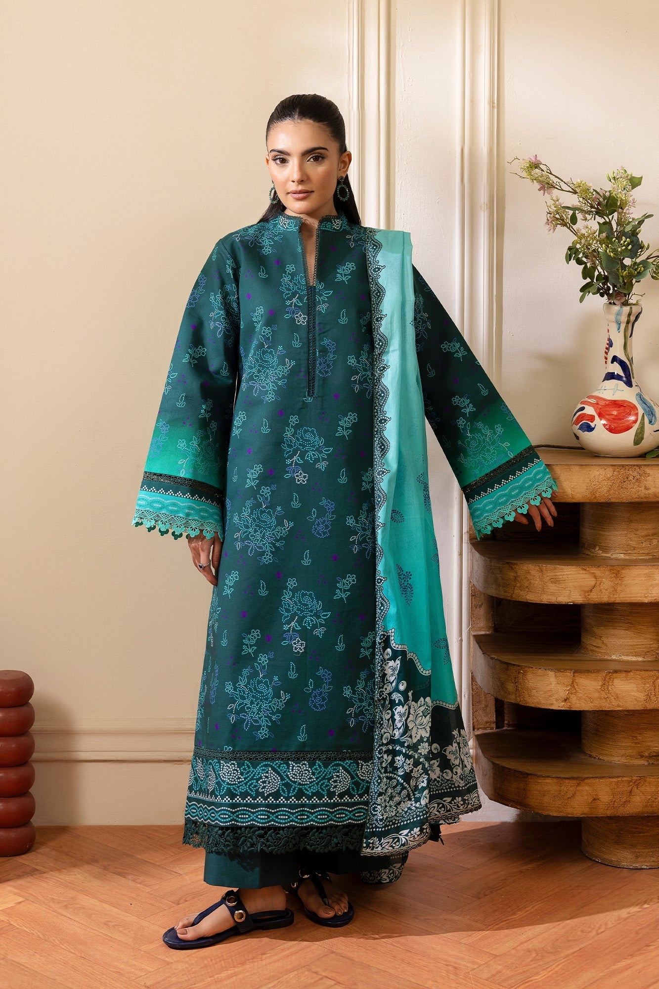 Rajbari | Nissa Exclusive Summer Prints | 05 - Casual Dress - available at Maria Faisal in UK and USA.