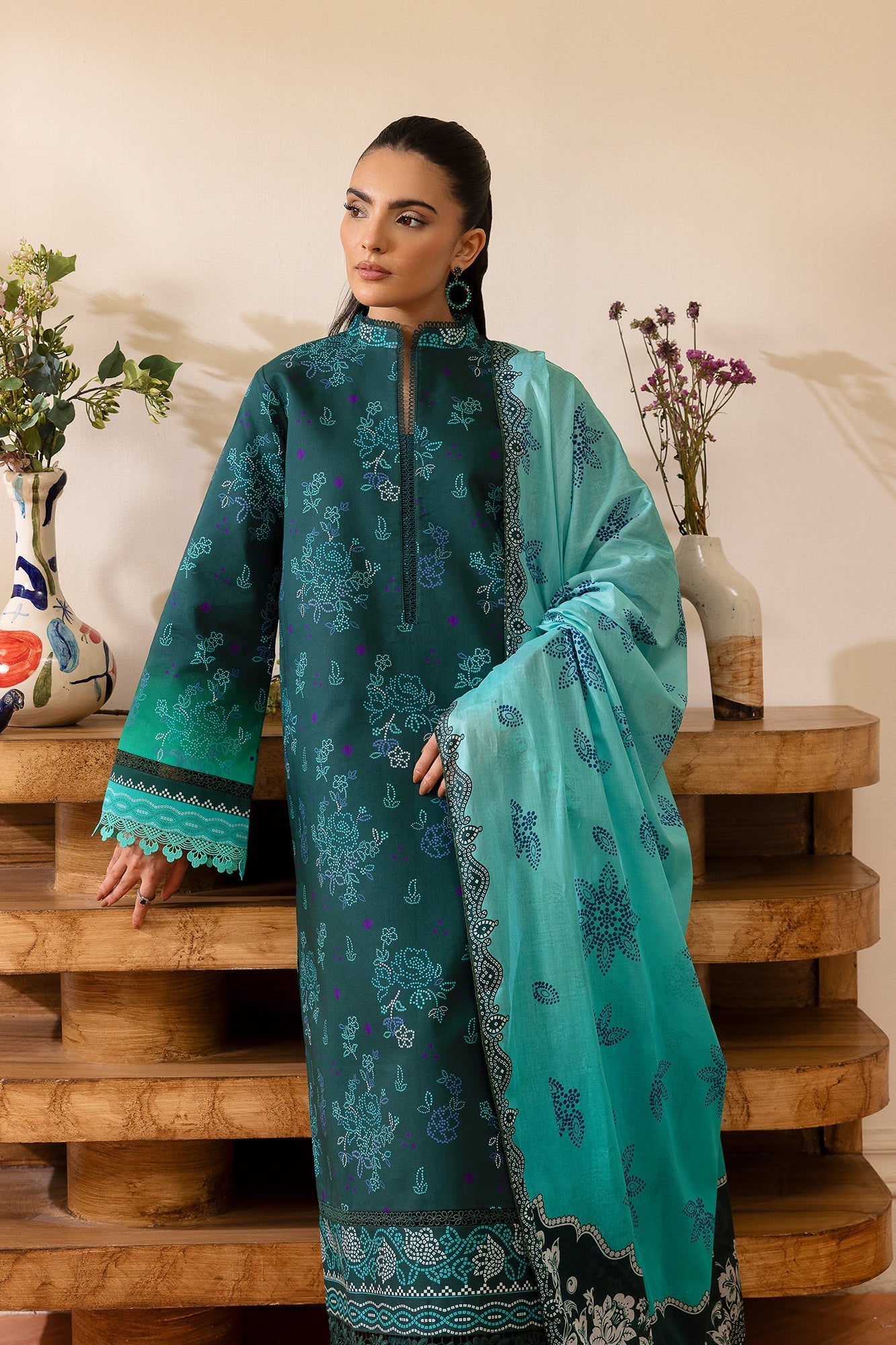 Rajbari | Nissa Exclusive Summer Prints | 05 - Casual Dress - available at Maria Faisal in UK and USA.