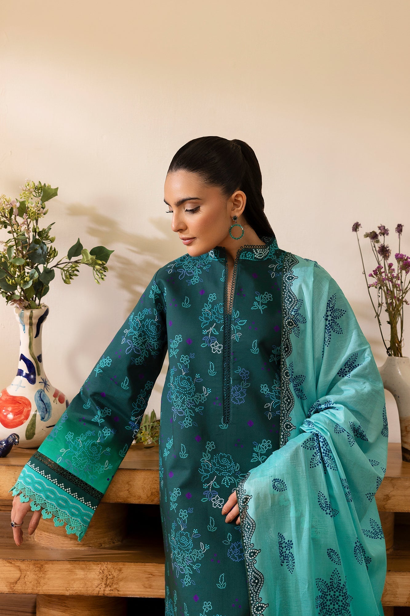 Rajbari | Nissa Exclusive Summer Prints | 05 - Casual Dress - available at Maria Faisal in UK and USA.