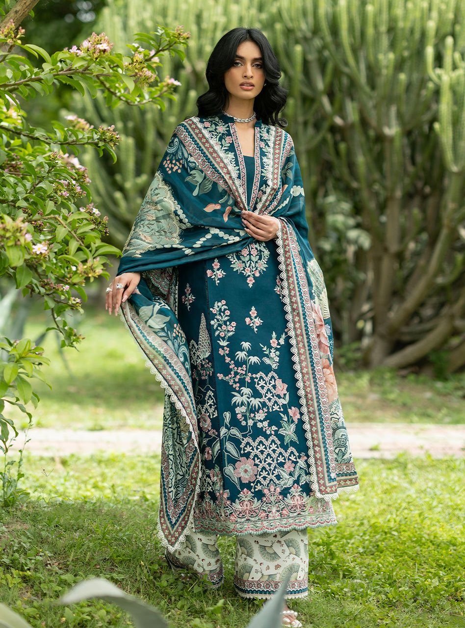 Zainab Chottani | Luxe Lawn 26 | Faye - 01 - Luxury Dress - available at Maria Faisal in UK and USA.