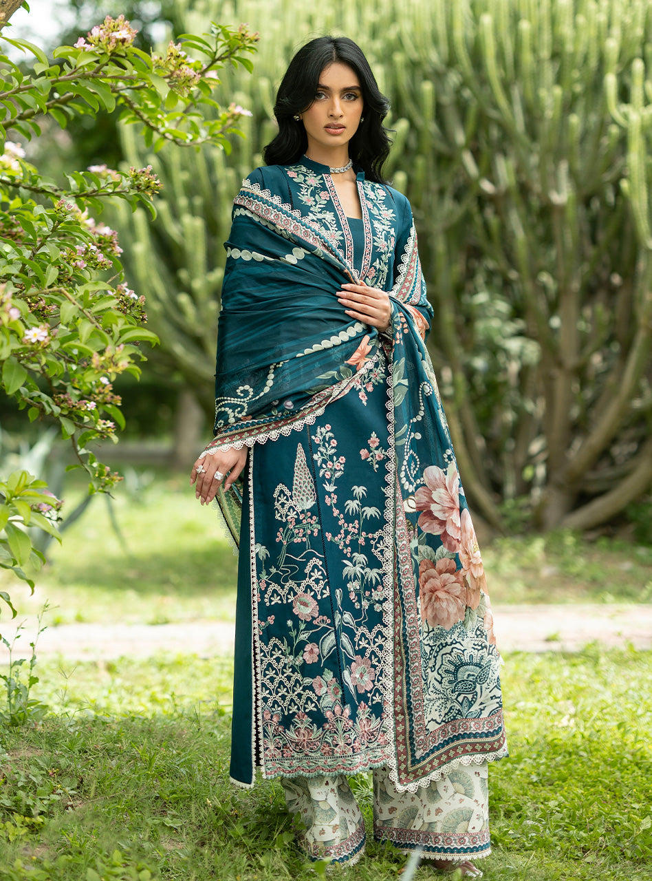 Zainab Chottani | Luxe Lawn 26 | Faye - 01 - Luxury Dress - available at Maria Faisal in UK and USA.