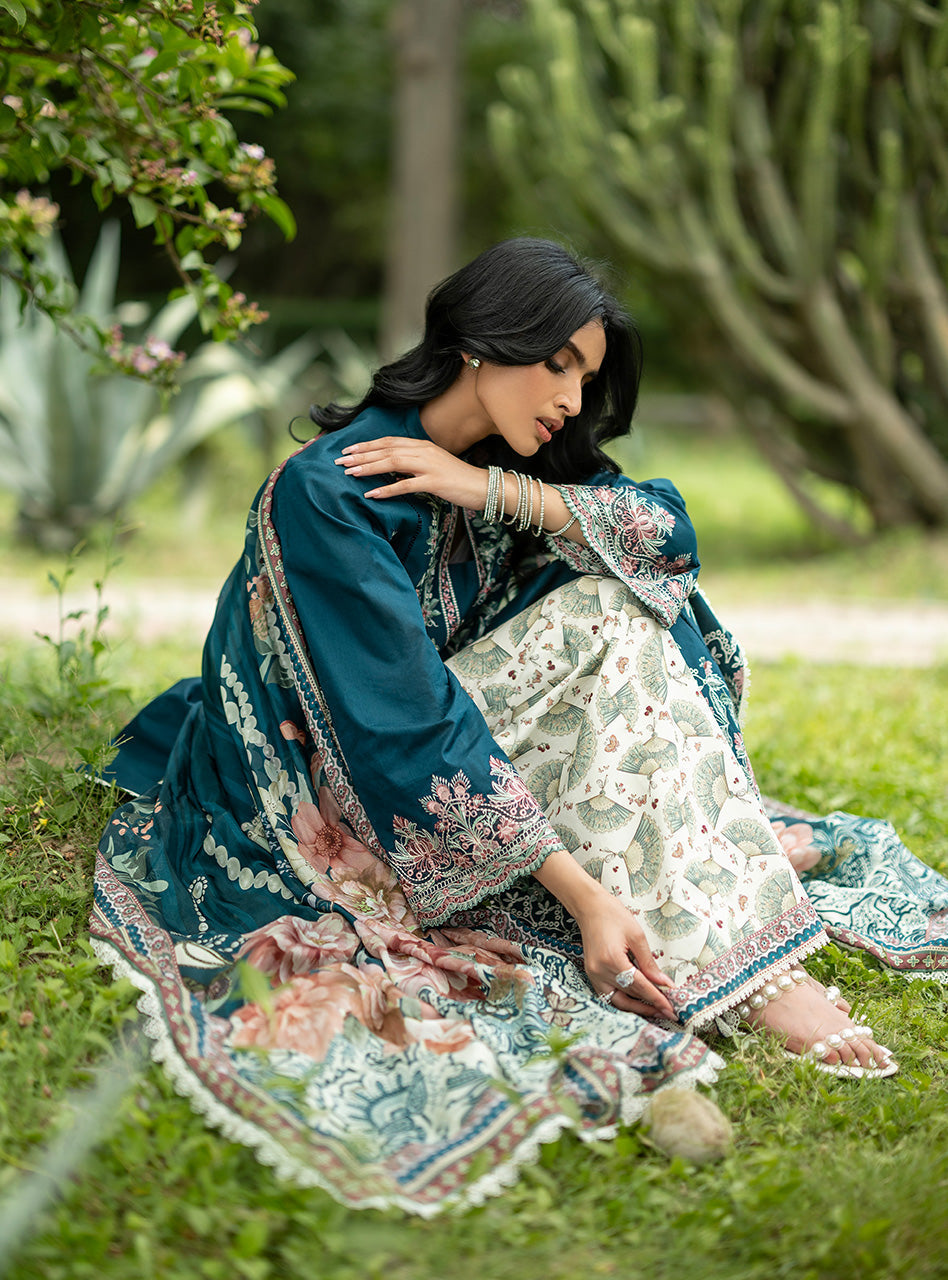 Zainab Chottani | Luxe Lawn 26 | Faye - 01 - Luxury Dress - available at Maria Faisal in UK and USA.