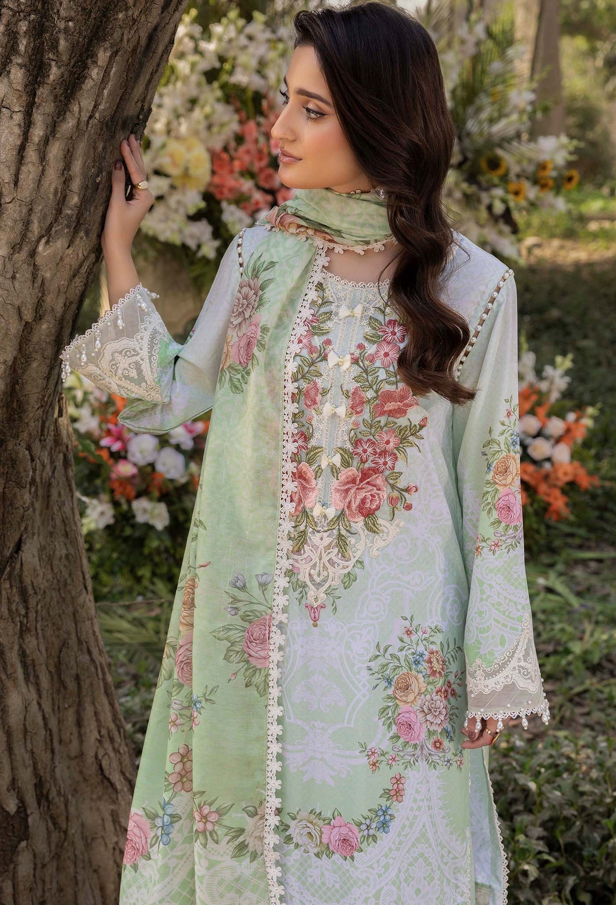 Adans Libas | Morzine Lawn 25 | MORZINE 07001 - Designer Dress with Intricate embroidery and embellishments. Shop elegent wedding dress at Maria Faisal.