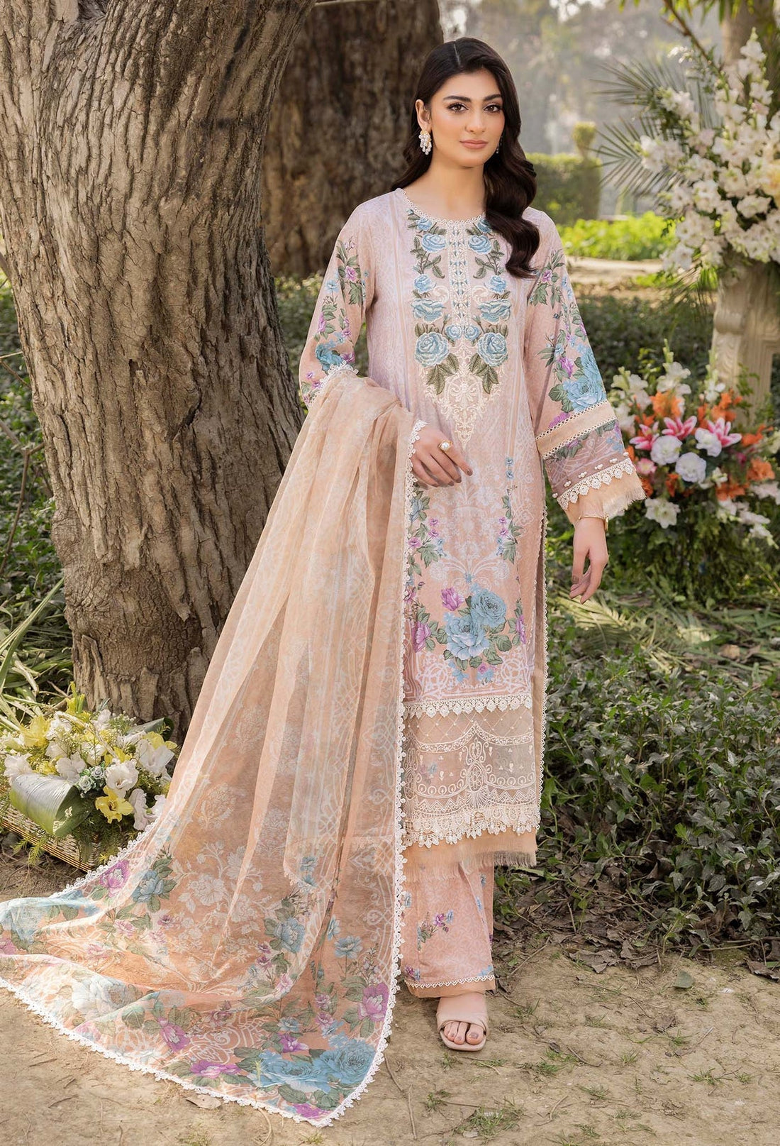 Adans Libas | Morzine Lawn 25 | MORZINE 07002 - Designer Dress with Intricate embroidery and embellishments. Shop elegent wedding dress at Maria Faisal.