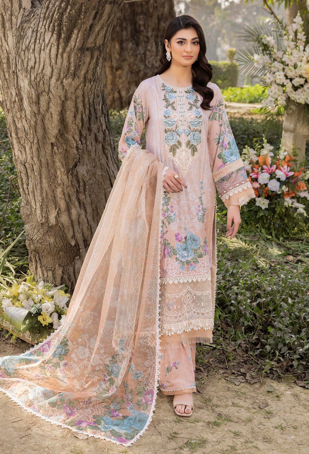 Adans Libas | Morzine Lawn 25 | MORZINE 07002 - Designer Dress with Intricate embroidery and embellishments. Shop elegent wedding dress at Maria Faisal.