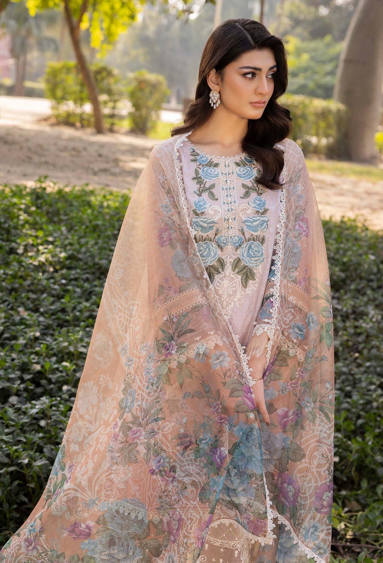 Adans Libas | Morzine Lawn 25 | MORZINE 07002 - Designer Dress with Intricate embroidery and embellishments. Shop elegent wedding dress at Maria Faisal.