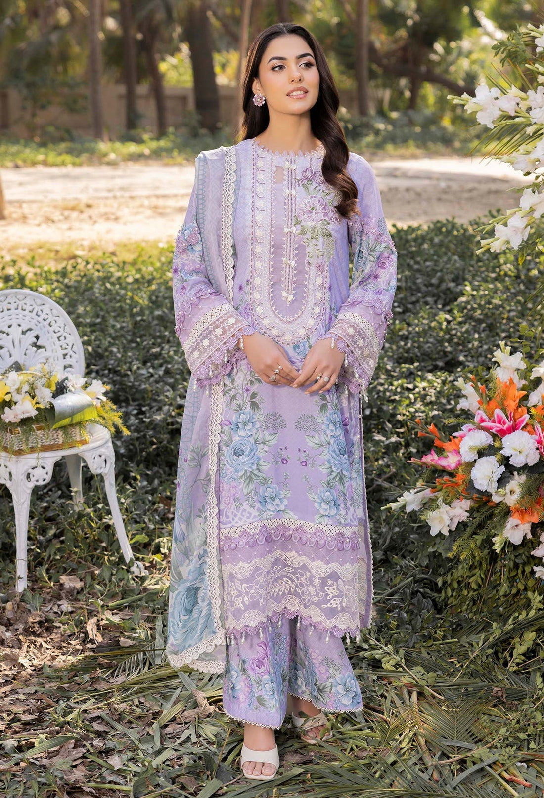 Adans Libas | Morzine Lawn 25 | MORZINE 07003 - Designer Dress with Intricate embroidery and embellishments. Shop elegent wedding dress at Maria Faisal.