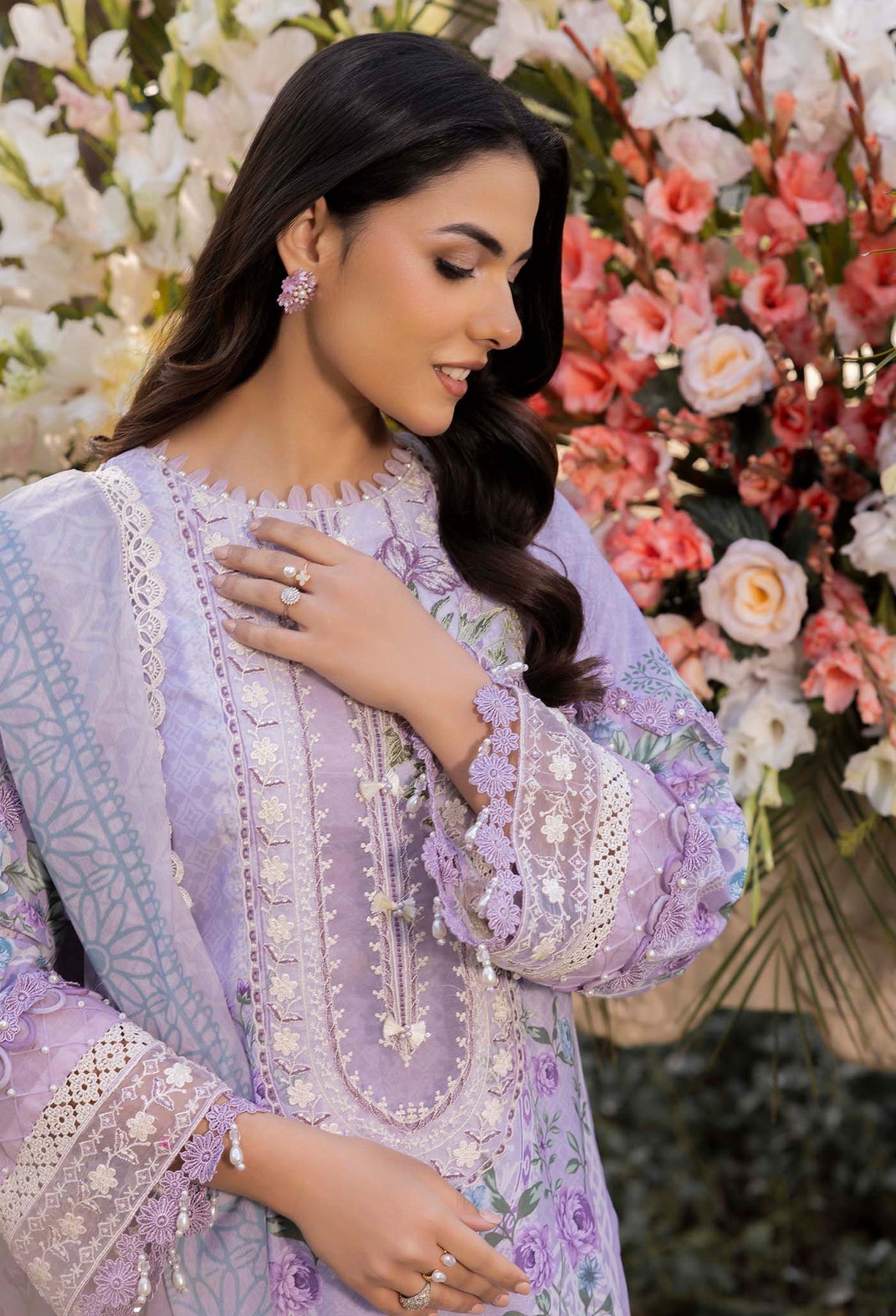 Adans Libas | Morzine Lawn 25 | MORZINE 07003 - Designer Dress with Intricate embroidery and embellishments. Shop elegent wedding dress at Maria Faisal.
