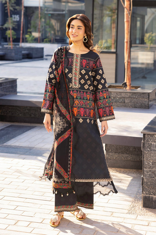 Charizma | Infinity Lawn | 3-PC Unstitched Embroidered Lawn Collection IN6-03 - Luxury Dress - available at Maria Faisal in UK and USA.