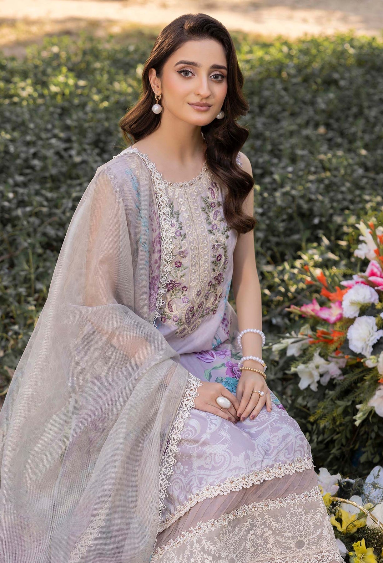Adans Libas | Morzine Lawn 25 | MORZINE 07004 - Designer Dress with Intricate embroidery and embellishments. Shop elegent wedding dress at Maria Faisal.