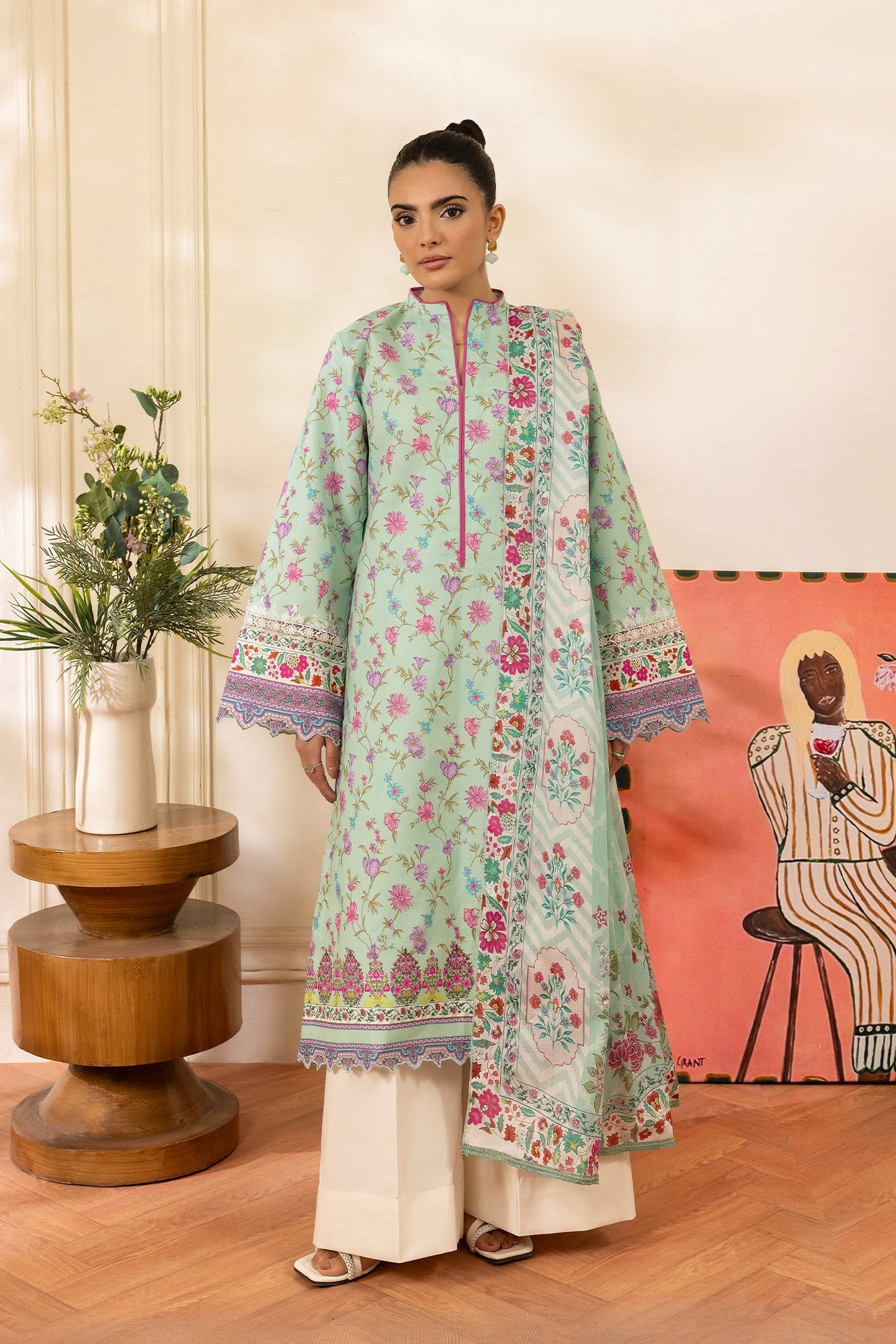 Rajbari | Nissa Exclusive Summer Prints | 09 - Casual Dress - available at Maria Faisal in UK and USA.