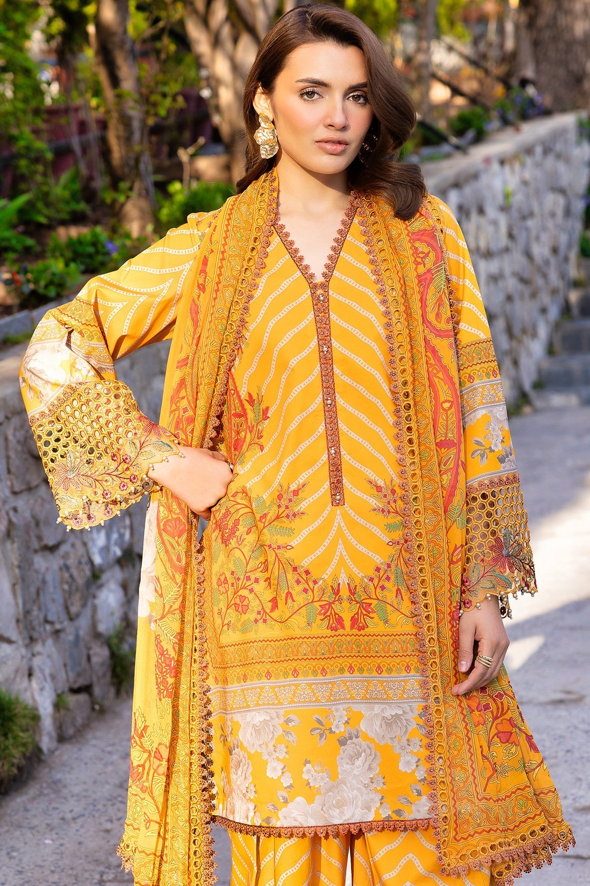 Charizma | Festive Edit | CRB6-14P - Luxury Dress - available at Maria Faisal in UK and USA.
