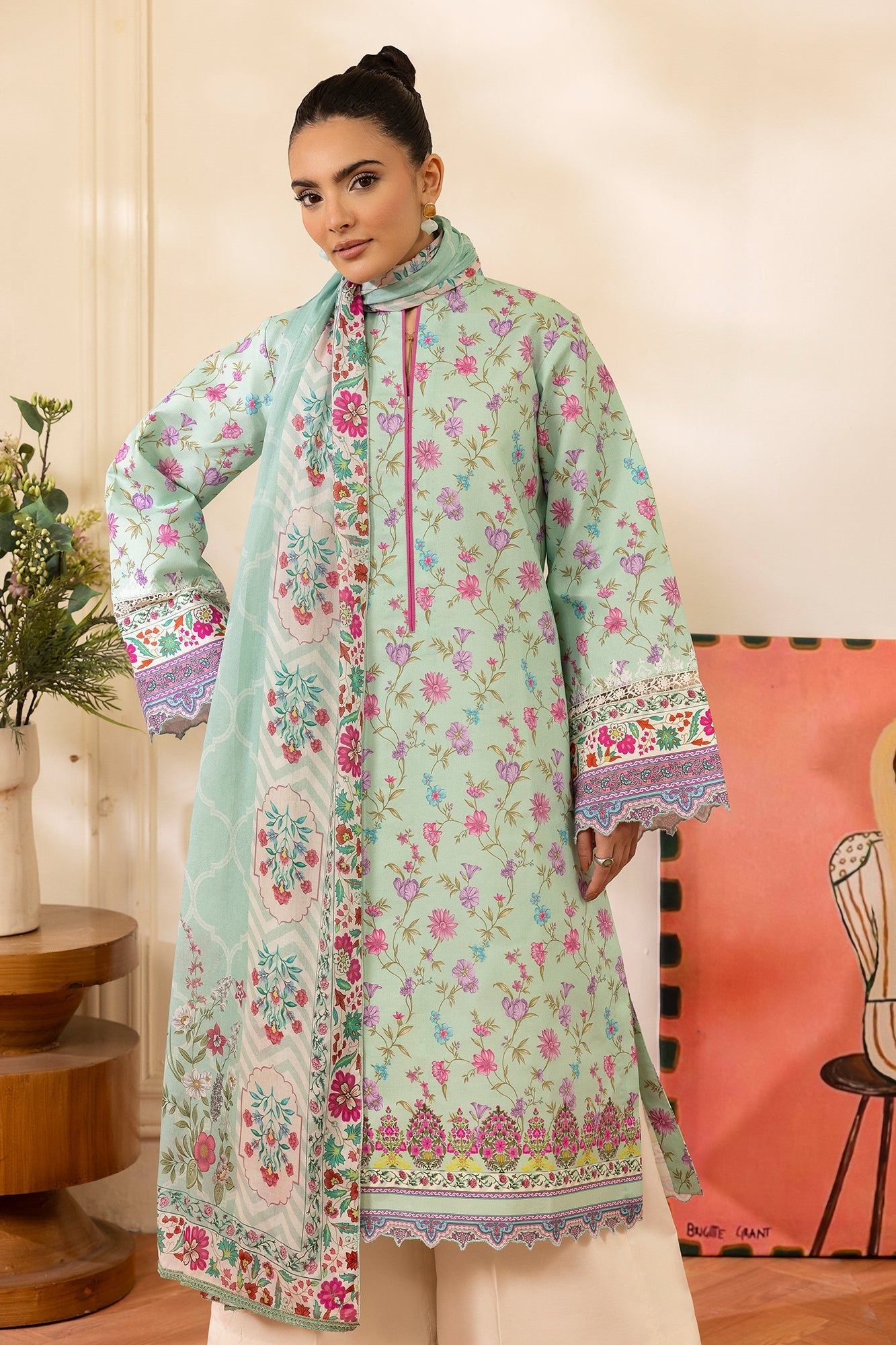Rajbari | Nissa Exclusive Summer Prints | 09 - Casual Dress - available at Maria Faisal in UK and USA.