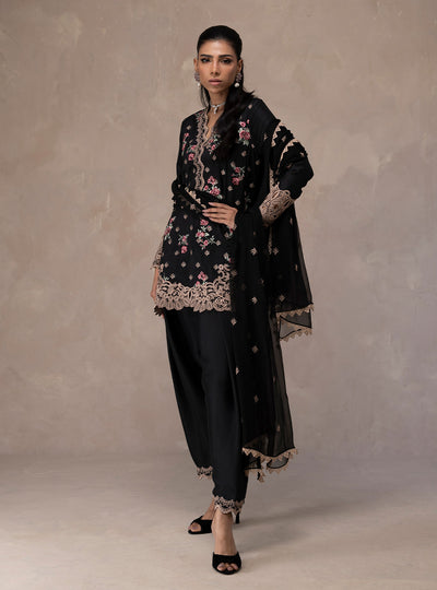 Zainab Chottani | Eid Edit 26 | Midnight Rose - Luxury Dress - available at Maria Faisal in UK and USA.