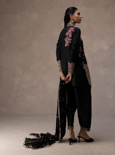 Zainab Chottani | Eid Edit 26 | Midnight Rose - Luxury Dress - available at Maria Faisal in UK and USA.