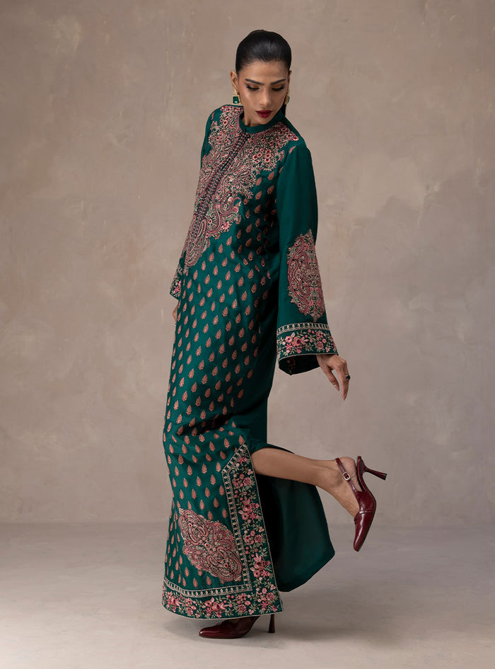Zainab Chottani | Eid Edit 26 | Emerald Muse - Luxury Dress - available at Maria Faisal in UK and USA.