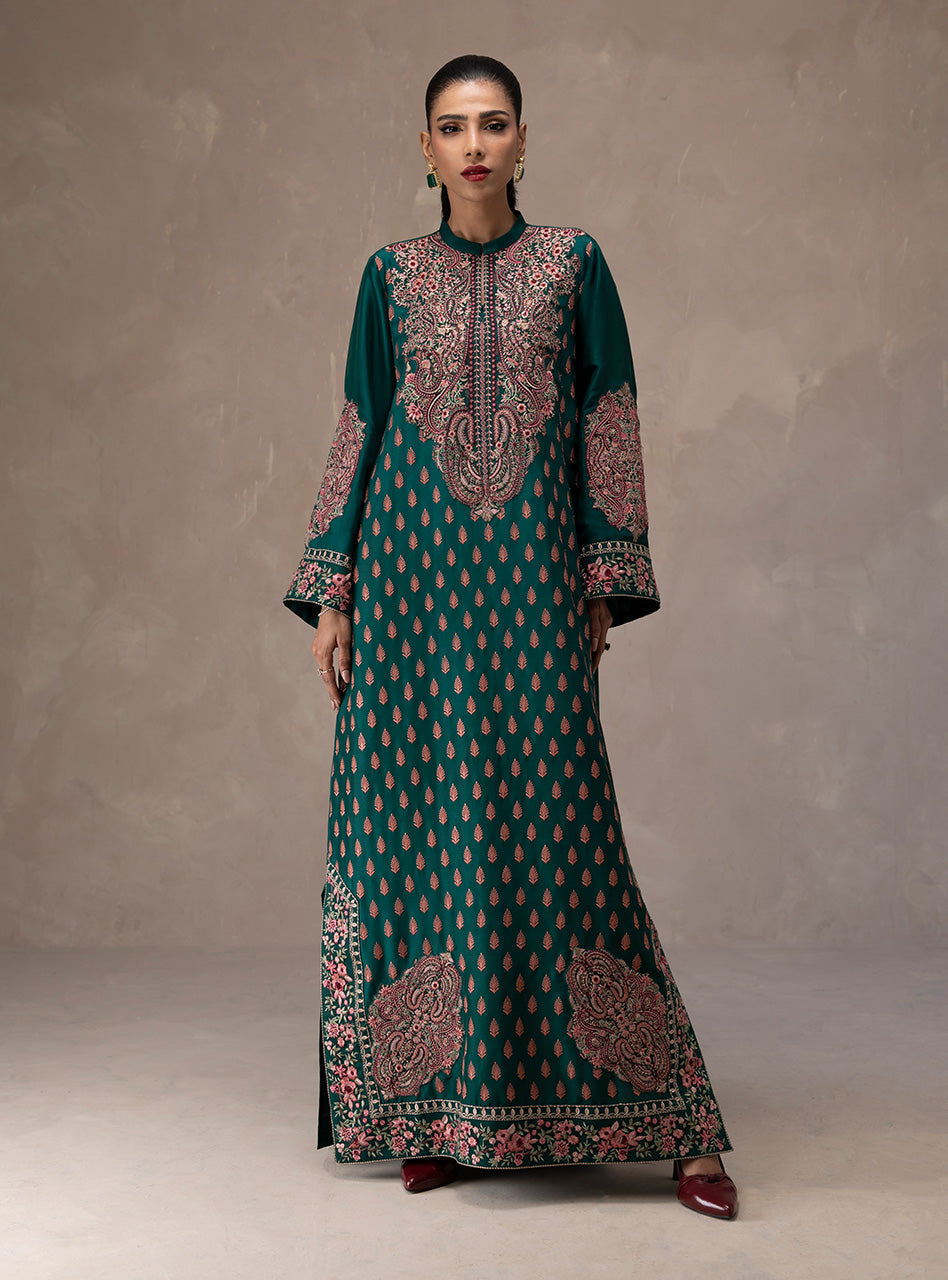 Zainab Chottani | Eid Edit 26 | Emerald Muse - Dress - available at Maria Faisal in UK and USA.
