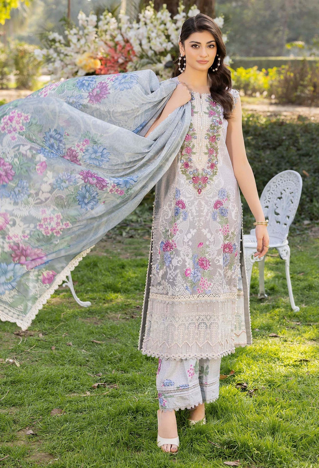 Adans Libas | Morzine Lawn 25 | MORZINE 07008 - Designer Dress with Intricate embroidery and embellishments. Shop elegent wedding dress at Maria Faisal.