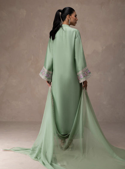 Zainab Chottani | Eid Edit 26 | Mint Bloom - Dress - available at Maria Faisal in UK and USA.