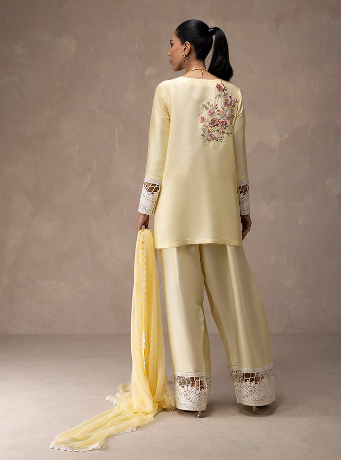 Zainab Chottani | Eid Edit 26 | Butter Yellow Bloom - Luxury Dress - available at Maria Faisal in UK and USA.