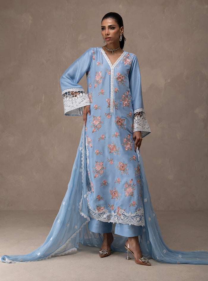 Zainab Chottani | Eid Edit 26 | Ice Flora - Luxury Dress - available at Maria Faisal in UK and USA.