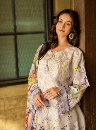 Roheenaz | Ethereal Bloom Lawn 25 | Liora by Maria Faisal - Registered Vendor of : Roheenaz - type : Ladies Clothes - 100% original wedding dresses