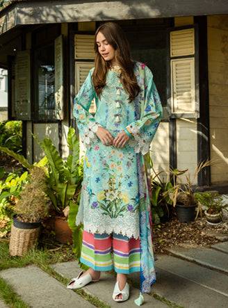 Roheenaz | Ethereal Bloom Lawn 25 | Maristela by Maria Faisal - Registered Vendor of : Roheenaz - type : Ladies Clothes - 100% original wedding dresses