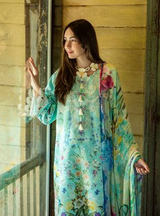 Roheenaz | Ethereal Bloom Lawn 25 | Maristela by Maria Faisal - Registered Vendor of : Roheenaz - type : Ladies Clothes - 100% original wedding dresses