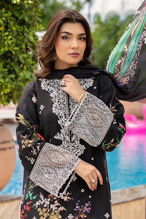 Saad Shaikh | Lawn 25 | Black - Zestel by Maria Faisal - Registered Vendor of : Saad Shaikh - type : Ladies Clothes - 100% original wedding dresses