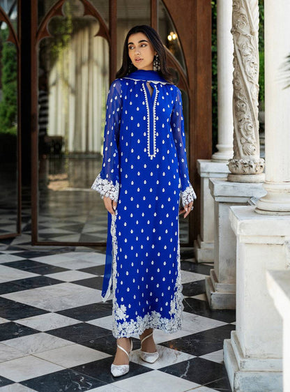 Zainab Chottani | Ramadan Edit 25 | Cobalt Dreamscape by Maria Faisal - Registered Vendor of : Zainab Chottani - type : Ladies Clothes - 100% original wedding dresses