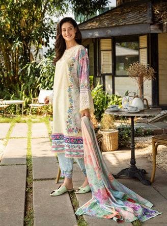 Roheenaz | Ethereal Bloom Lawn 25 | Velora by Maria Faisal - Registered Vendor of : Roheenaz - type : Ladies Clothes - 100% original wedding dresses
