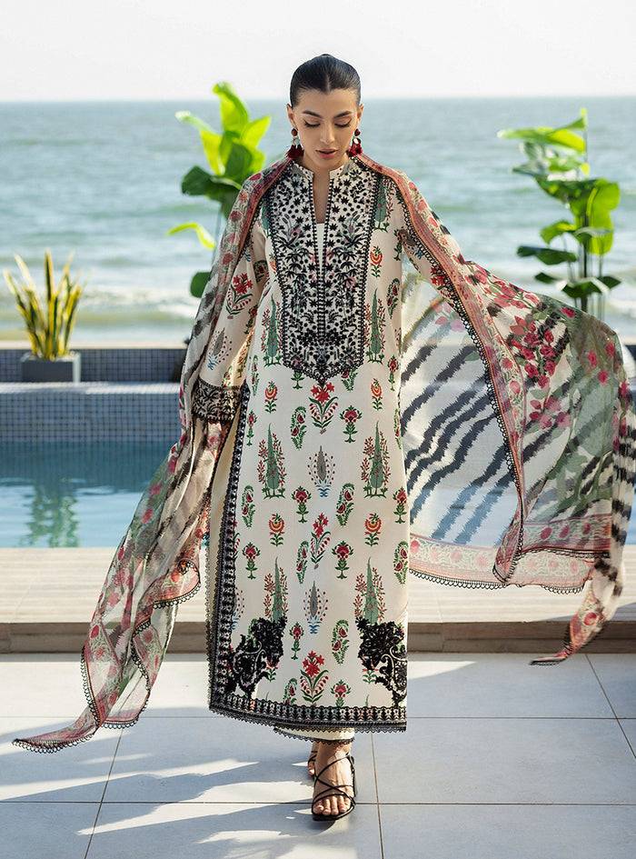 Zainab Chottani | Tahra Lawn 25 | Azureh - Ladies Clothes 