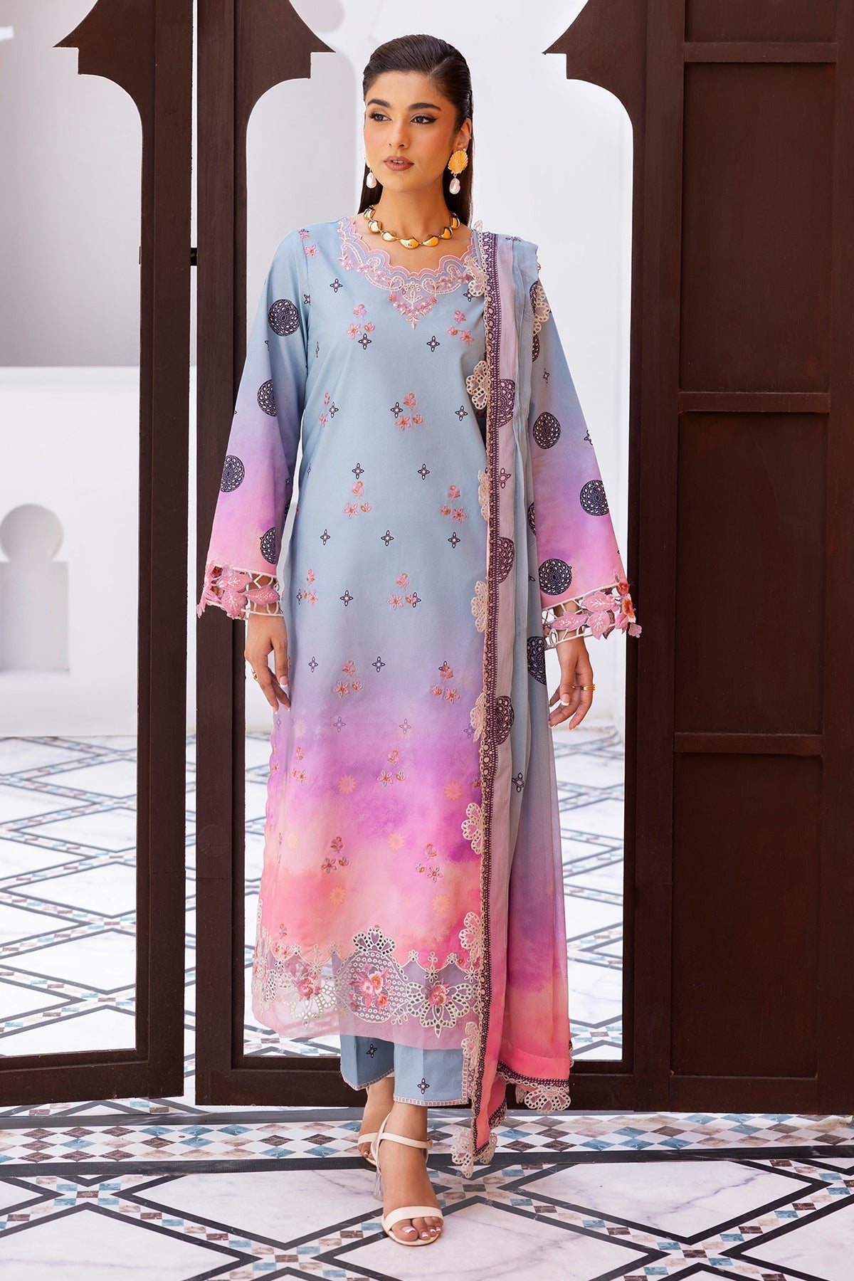 Charizma | Rang e Bahar | CRB6-23 - Luxury Dress - available at Maria Faisal in UK and USA.