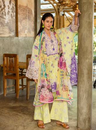 Roheenaz | Ethereal Bloom Lawn 25 | Elysse by Maria Faisal - Registered Vendor of : Roheenaz - type : Ladies Clothes - 100% original wedding dresses